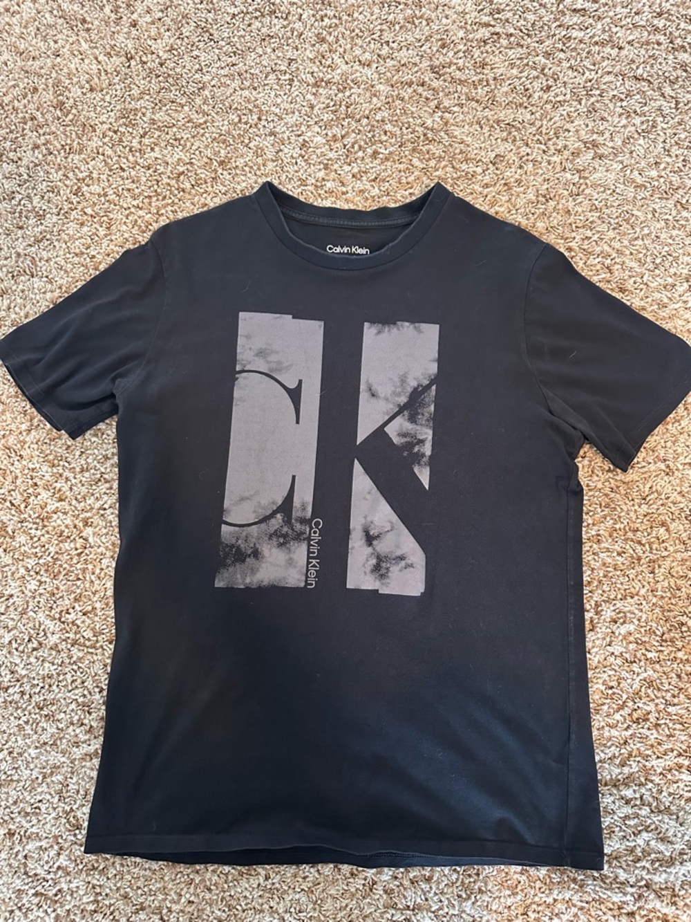 Men’s Calvin Klein Black CK Logo Crew Tee